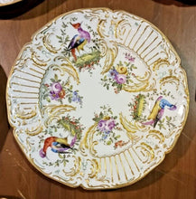 Load image into Gallery viewer, 18TH C. Paris Porcelain Vincennes Hand Painted Exotic Bird Set of 10 Plates
