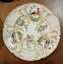 Load image into Gallery viewer, 18TH C. Paris Porcelain Vincennes Hand Painted Exotic Bird Set of 10 Plates
