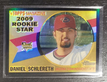 Load image into Gallery viewer, 2009 Topps Heritage Chrome Daniel Schlereth Black Refractor SSP 57/60 CHR102
