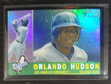 Load image into Gallery viewer, 2009 Topps Heritage Chrome Orlando Hudson Black Refractor SSP 54/60 CHR169
