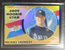 Load image into Gallery viewer, 2009 Topps Heritage Chrome Michael Saunders Black Refractor SSP 59/60 CHR125
