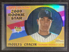 Load image into Gallery viewer, 2009 Topps Heritage Chrome Jhoulys Chacin Black Refractor SSP 076/560 CHR139
