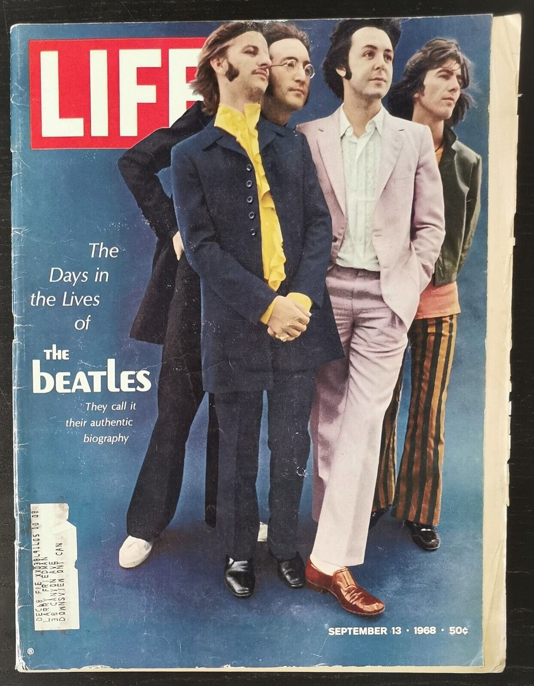 Life Magazine Issued 1968 September 13 - The Days In The Lives of The Beatles
