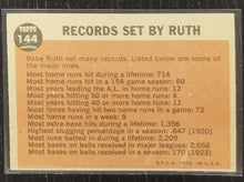 Load image into Gallery viewer, 1962 Topps Records Set By Ruth Farewell Speech #144 Baseball Card EX
