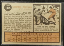 Load image into Gallery viewer, 1962 Topps Haywood Sullivan #184 Baseball Card EX
