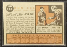 Load image into Gallery viewer, 1962 Topps Don Lee #166 Baseball Card VG-EX

