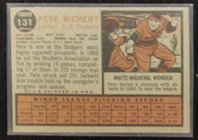 Load image into Gallery viewer, 1962 Topps Pete Richert #131 Baseball Card VG-EX
