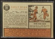 Load image into Gallery viewer, 1962 Topps Early Wynn #385 Baseball Card EX
