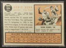 Load image into Gallery viewer, 1962 Topps Howie Nunn #524 Baseball Card VG-EX
