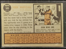 Load image into Gallery viewer, 1962 Topps Juan Marichal #505 Baseball Card VG-EX
