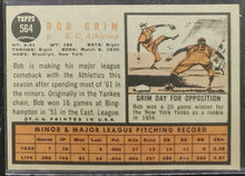 Load image into Gallery viewer, 1962 Topps Bob Grim #564 Baseball Card VG-EX
