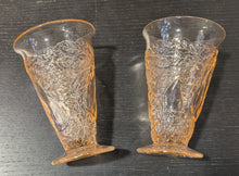 Load image into Gallery viewer, Avocado Pink Tumbler By Indiana Depression Sweet Pear Glass x 2
