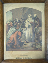 Load image into Gallery viewer, 1860&#39;s William W Harding Nativity Lithograph Great Frame
