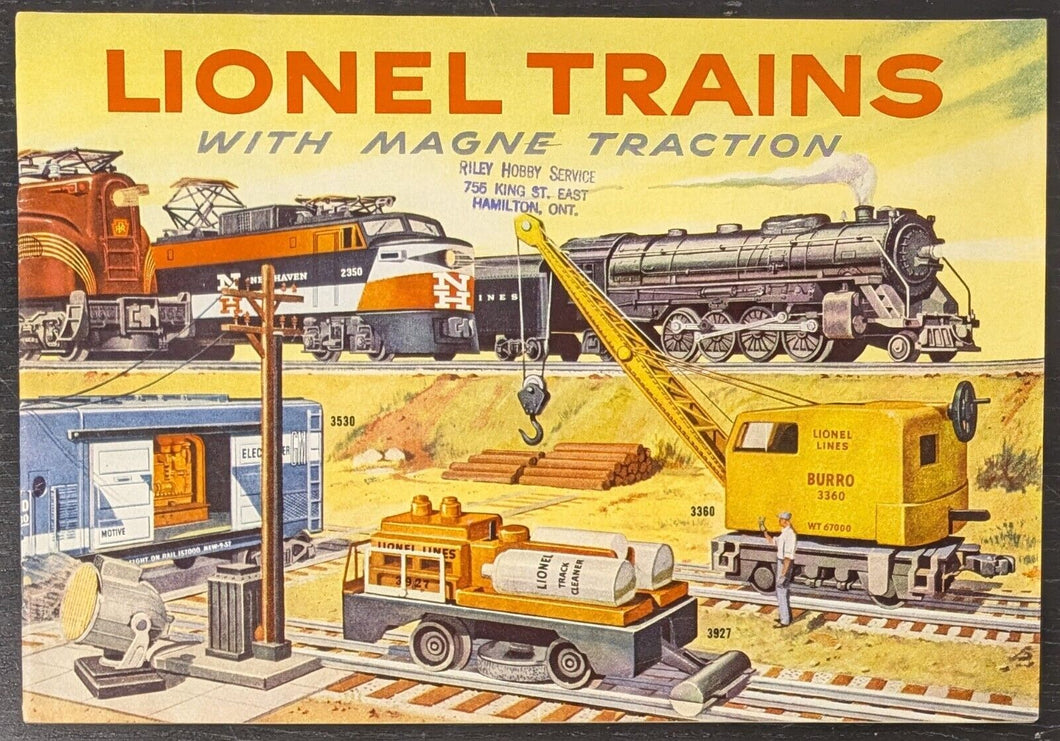 Original 1956 Lionel Train Magne Traction 39 Page Catalog