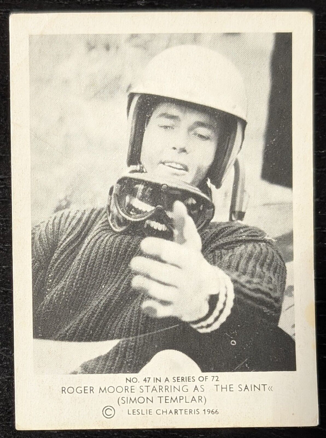 1966 Roger Moore The Saint San Portex Card #47 in a series of 72