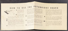 Load image into Gallery viewer, 1950s Auto Bridge Pocket Model Vintage Bridge Game With Manual
