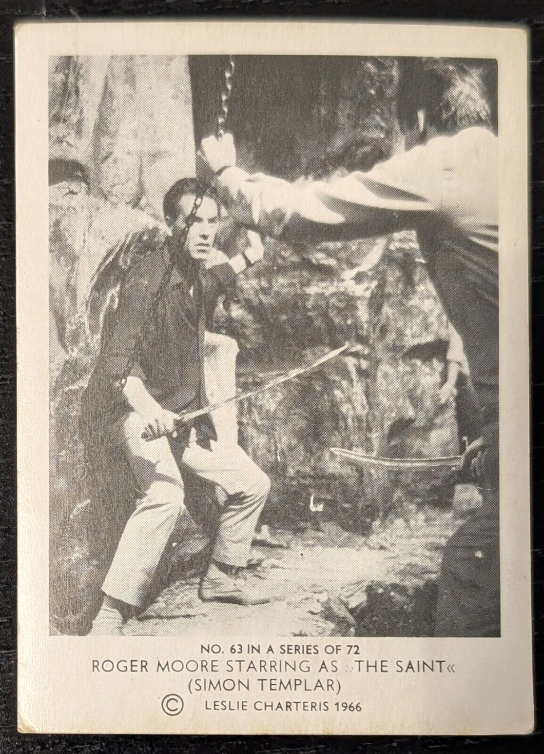 1966 Roger Moore The Saint San Portex Card #63 in a series of 72