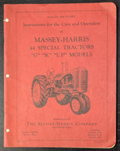 Load image into Gallery viewer, 1955 MASSEY HARRIS 44 Special TRACTORS Original Instruction Book G , K , LP
