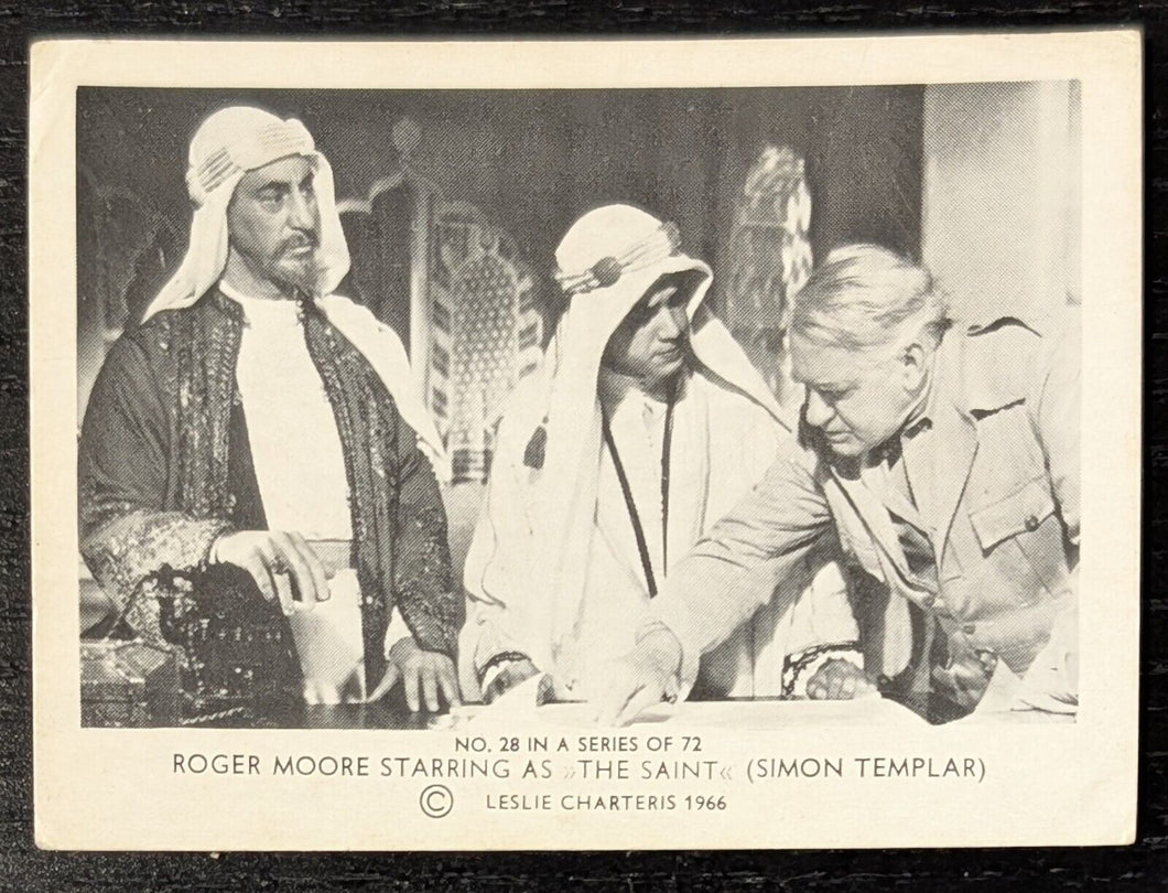 1966 Roger Moore The Saint San Portex Card #28 in a series of 72