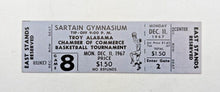 Load image into Gallery viewer, 1967 Troy Alabama Chamber of Commerce Basketball Tournament Full Ticket Proof

