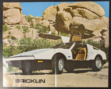 Load image into Gallery viewer, 1975 Bricklin Gullwing SV-1 Vintage Car Sales Brochure Catalog + 22"x18" Poster

