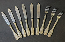 Load image into Gallery viewer, Vintage Fish Knife And Fork Lot of 9
