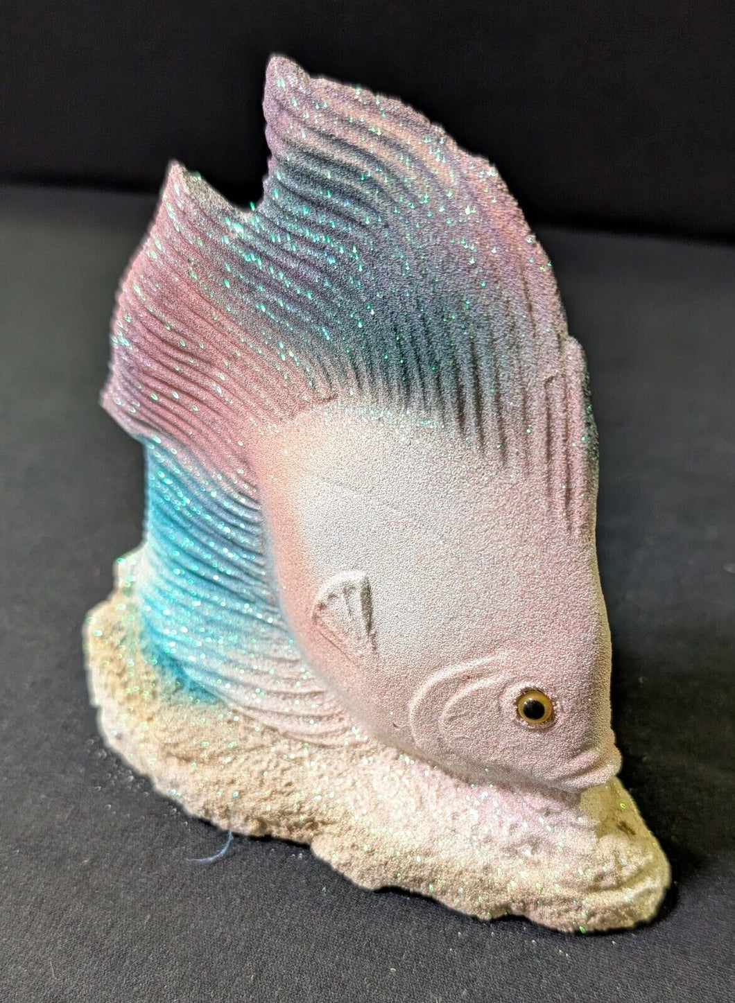 Glittery Pink Fish Figurine