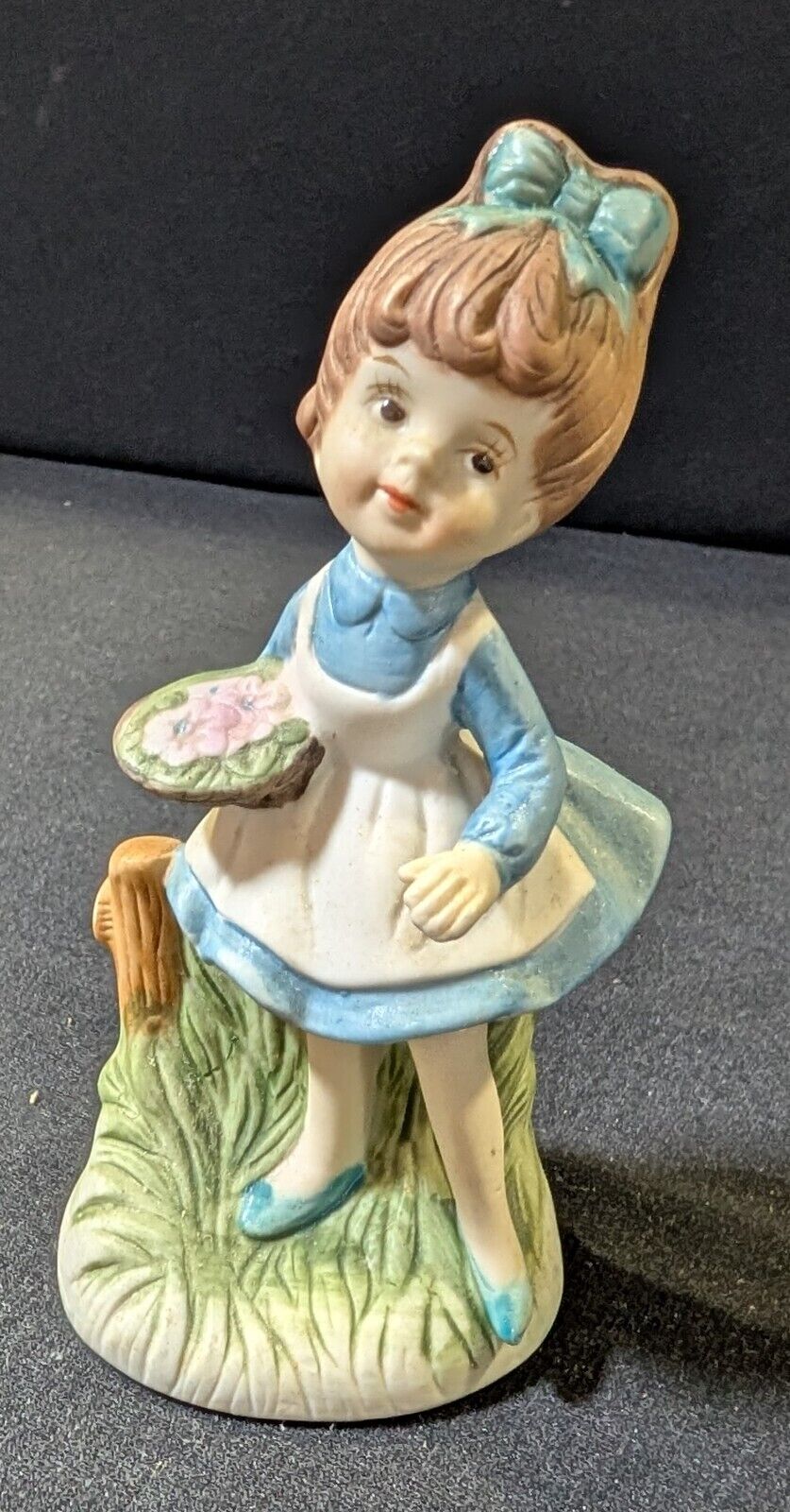 Girl Figurine with Flower Basket