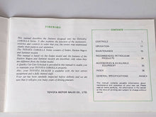 Load image into Gallery viewer, Toyota Corolla 1200 Owners Manual With Electrical Diagrams
