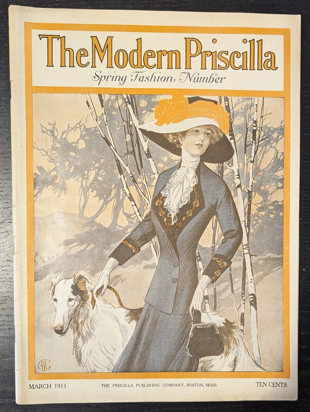 The Modern Priscilla Magazine - March 1911 - Spring Fashion Issue - Woman & Dogs