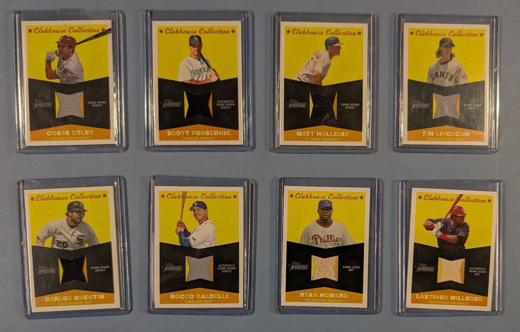 2006 UD Premier Clubhouse Collection Jersey Relic Lot B (8 Cards)