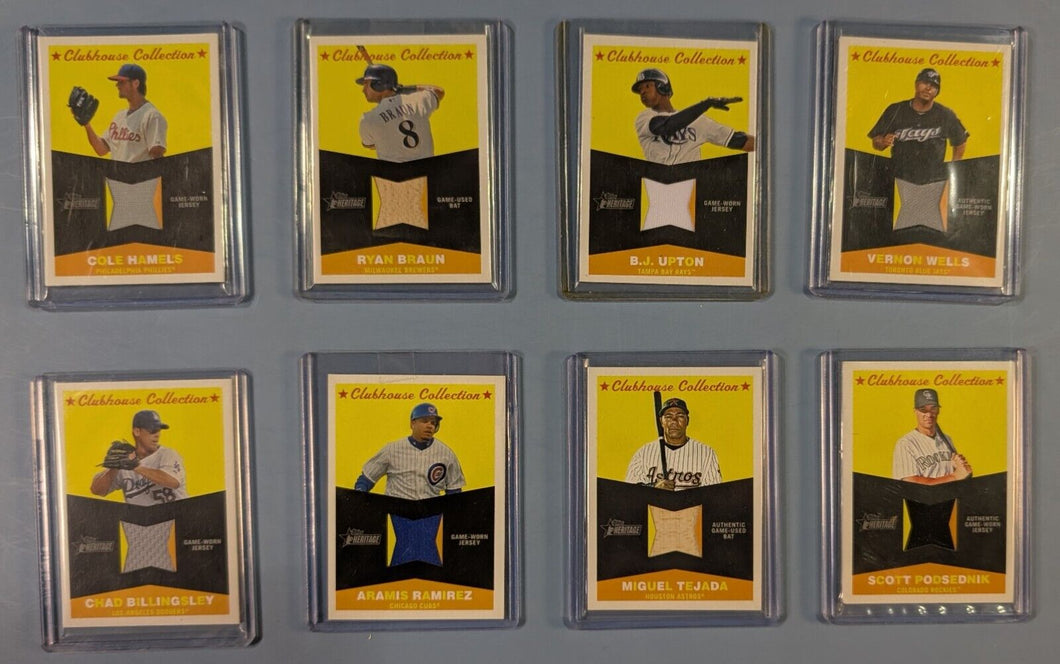 2006 UD Premier Clubhouse Collection Jersey Relic Lot (8 Cards)