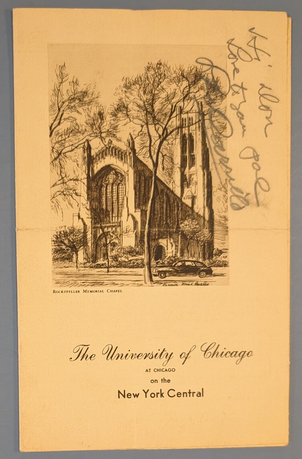 1940s Univ. of Chicago Brochure + The Twilight A la Carte Dinner Menu
