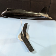 Load image into Gallery viewer, Vintage Aircraft Wind Tunnel Model on Stand – Aerospace Engineering Display
