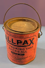 Load image into Gallery viewer, Vintage Allpax Packing Grease Can - 5 Lbs - Style No 1
