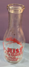 Load image into Gallery viewer, Vintage Glass Milk Bottle - Cream Buttermilk Chocolate Orangeade
