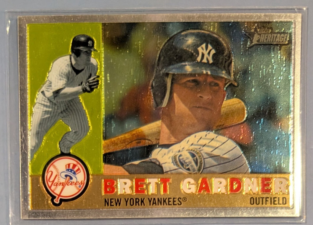 2008 Topps Heritage Baseball Card - Brett Gardner - CHR180