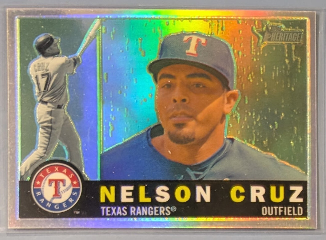 2009 Topps Heritage Chrome Baseball Card - Nelson Cruz - CHR167 (B)