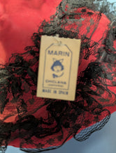 Load image into Gallery viewer, Vintage Marin Chiclana Flamenco Doll Spain Red Dress Lace Handmade Figurine
