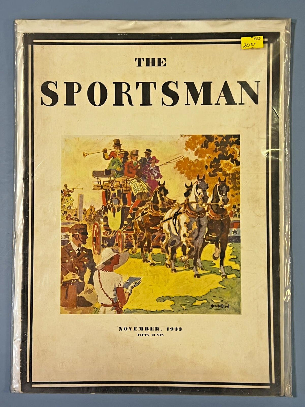 The Sportsman Magazine November 1933 Harold Brett Cover