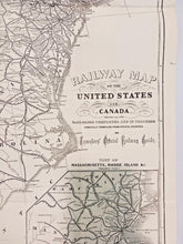 Load image into Gallery viewer, 1869 Traveler&#39;s Official Railway Guide Map of the United States and Canada
