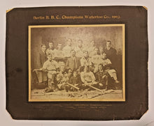 Load image into Gallery viewer, 1903 Berlin BBC  Champions Waterloo Co Baseball Team Cabinet Photo 15" x 12"
