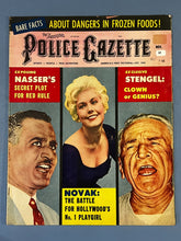 Load image into Gallery viewer, The National Police Gazette Magazine Nov 1958 Nasser, Novak, Stengel
