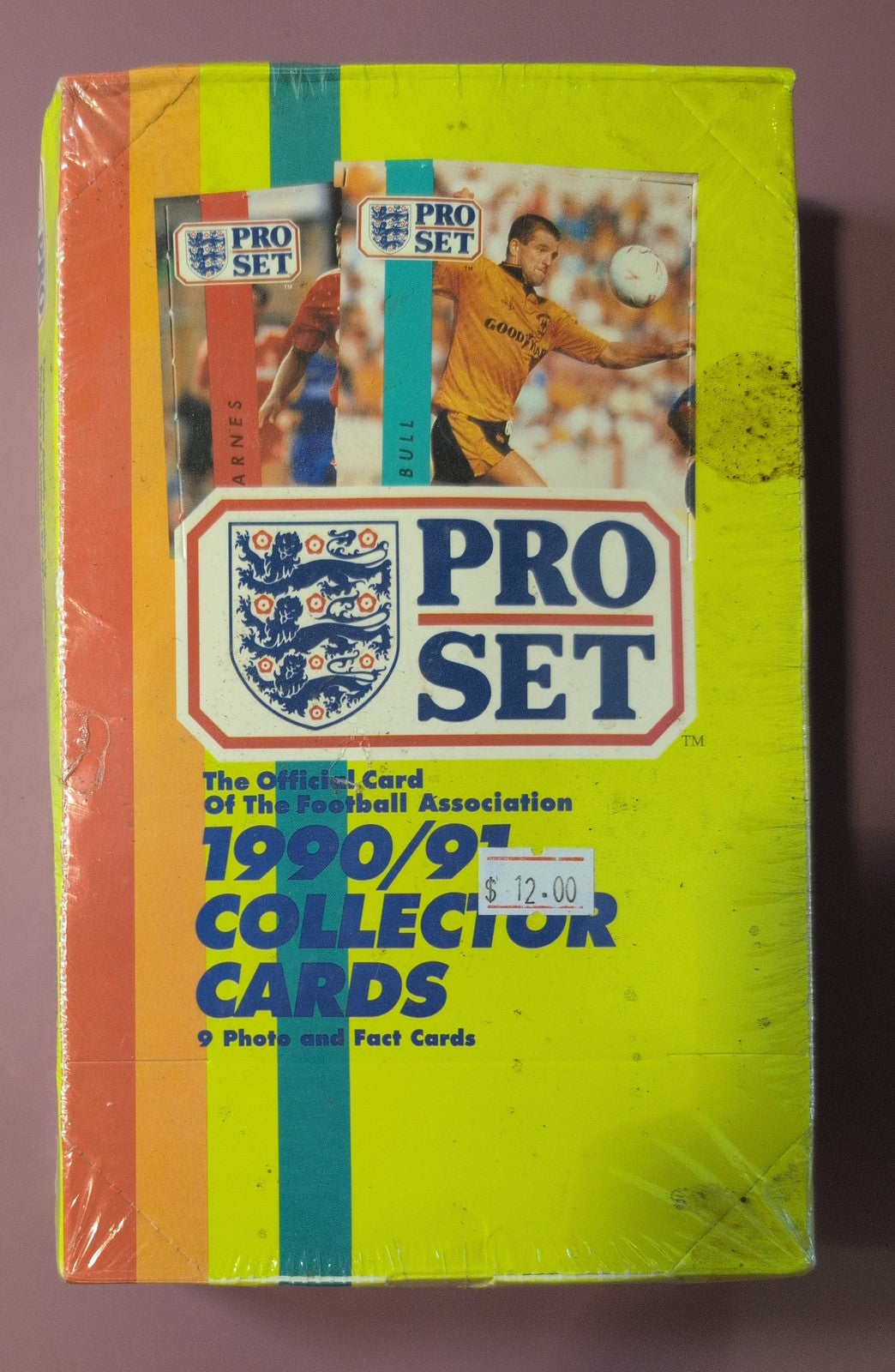 1990/91 Pro Set Football Association Collector Cards Sealed Box (9 Cards/Pack)