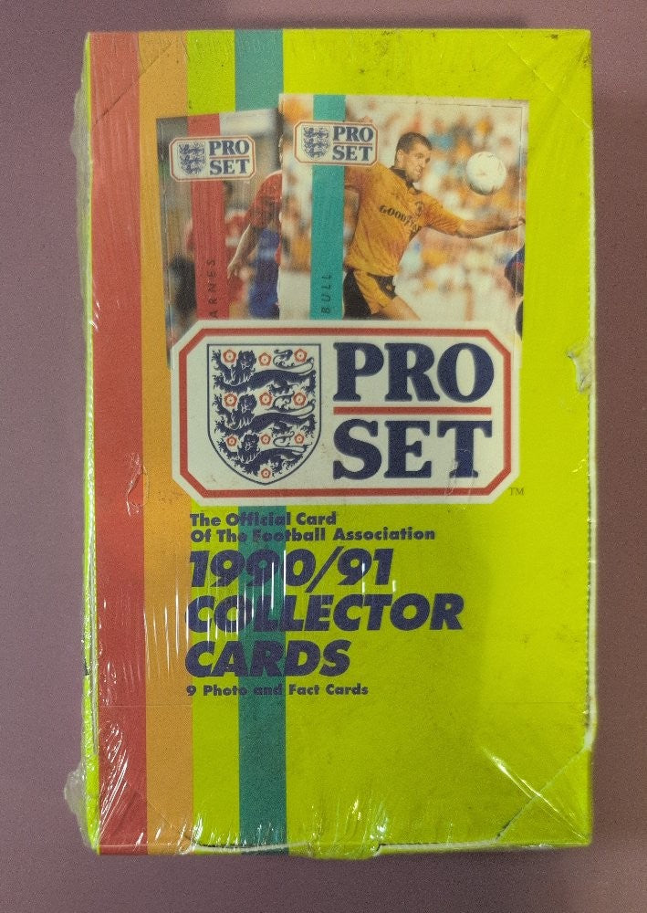 1990/91 Pro Set Football Association Collector Cards Sealed Box (48 Packs)