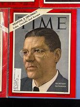 Load image into Gallery viewer, Lot of 5 Vintage TIME Magazines 1961-1963: Rusk, Betancourt, De Gaulle
