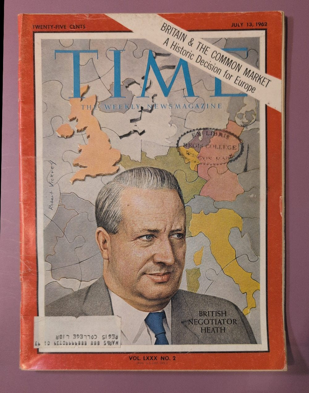 TIME Magazine July 13 1962 British Negotiator Heath Common Market Vol LXXX No 2