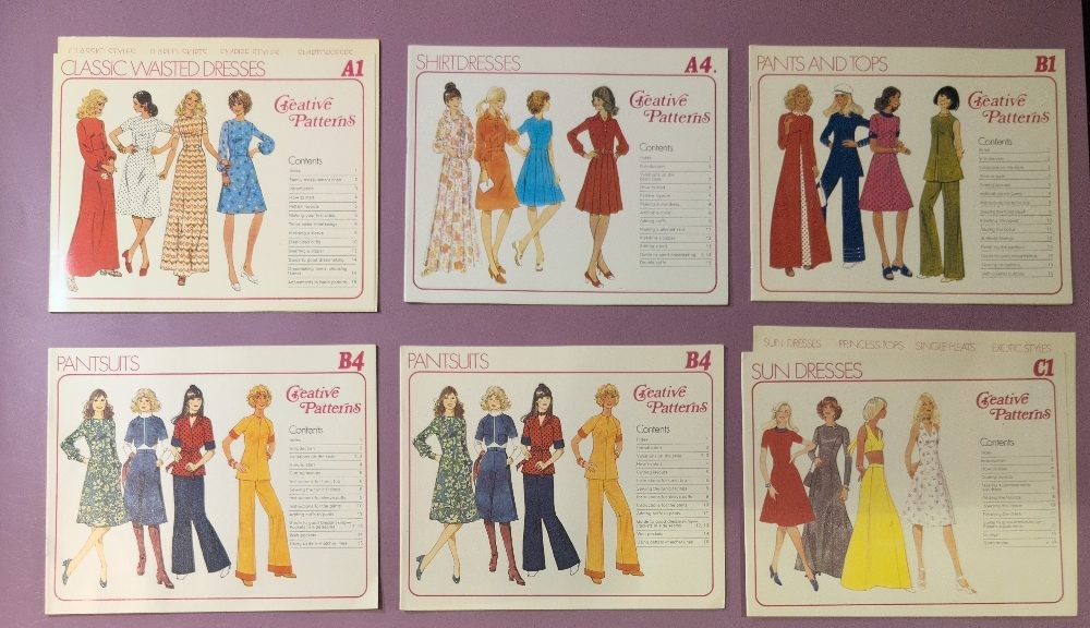 Lot of 10 Vintage Creative Patterns Sewing Leaflets - Women's & Children's