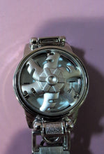 Load image into Gallery viewer, Men&#39;s Silver Tone Watch with Spinning Fan Turbine Design Dial
