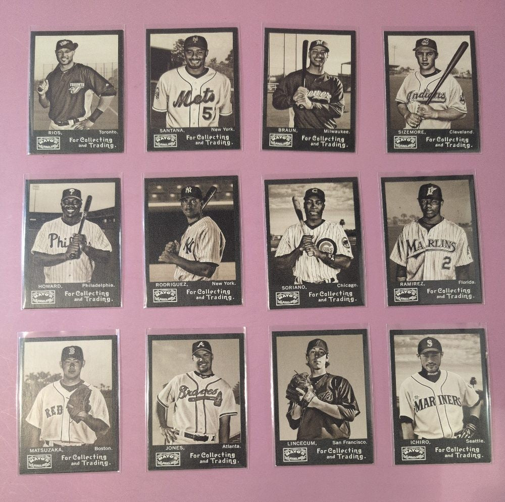 Lot of 12: 2009 Topps Mayo Baseball Cards -Mixed Players TME Series